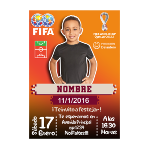 Invitación de Fútbol para Cumpleaños (IMAGEN)
